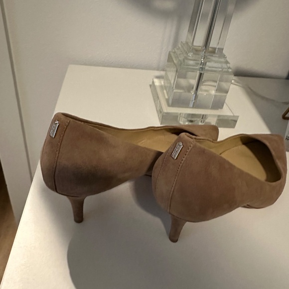 Tan Suede Coach Kitten Heel - Picture 3 of 3